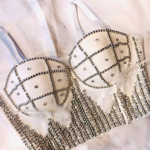 Corset Importado Blanco Strass